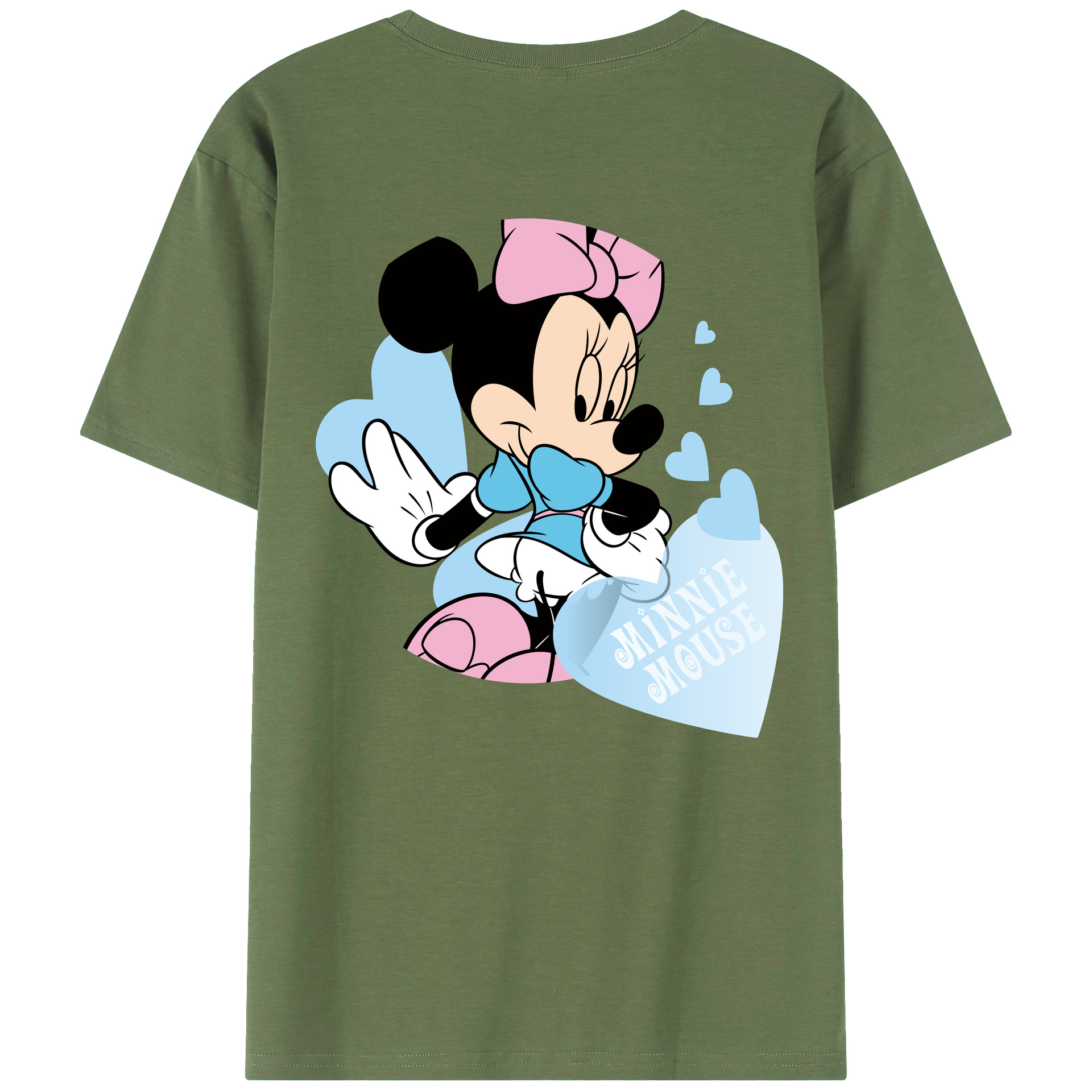 ミッキーマウス Mickey Mouse 綿100％ メンズ半袖Tシャツ（バックプリント） 通気性